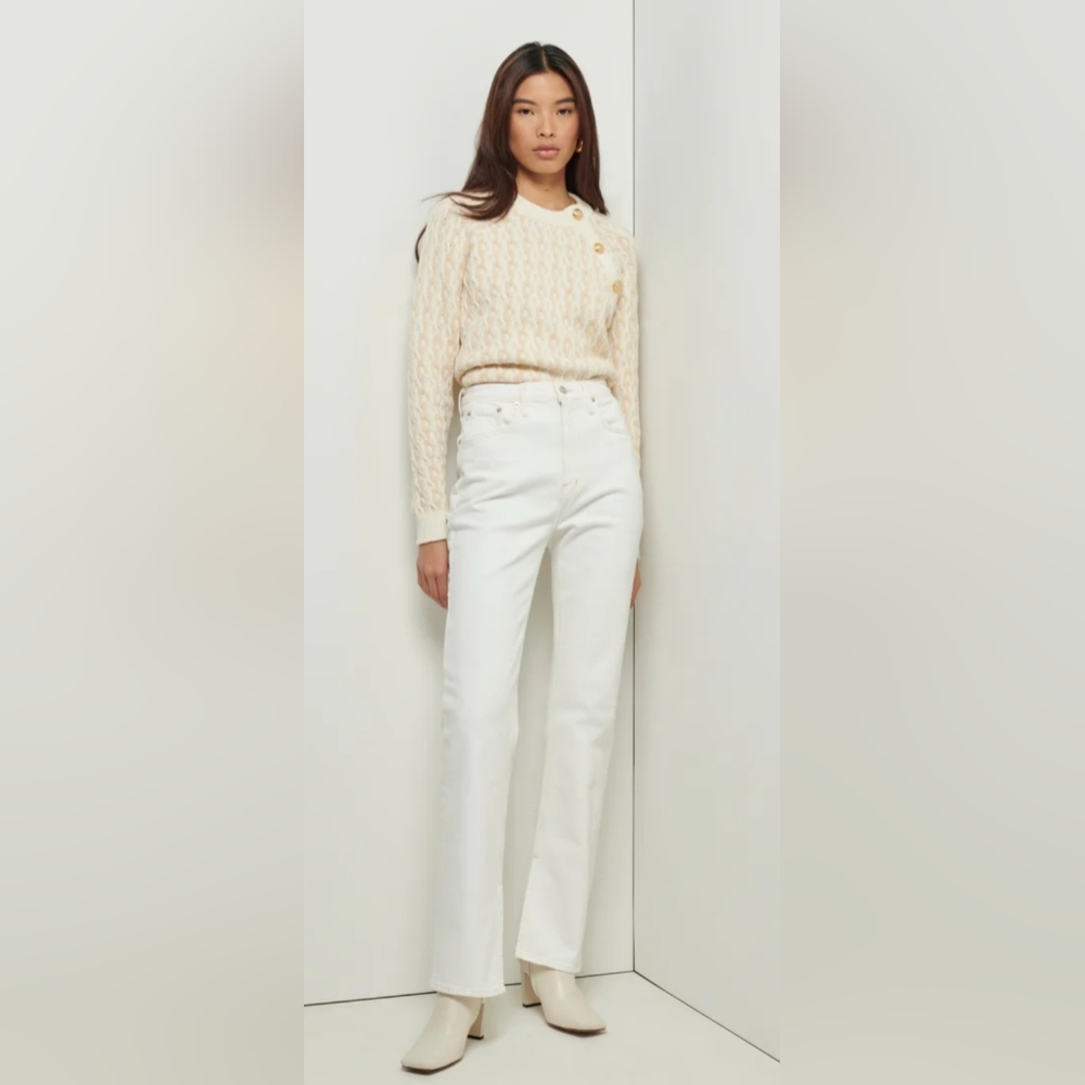 NWOT Derek Lam 10 Crosby Denim Frankie Ultra High Rise Straight Leg Jean, Size25